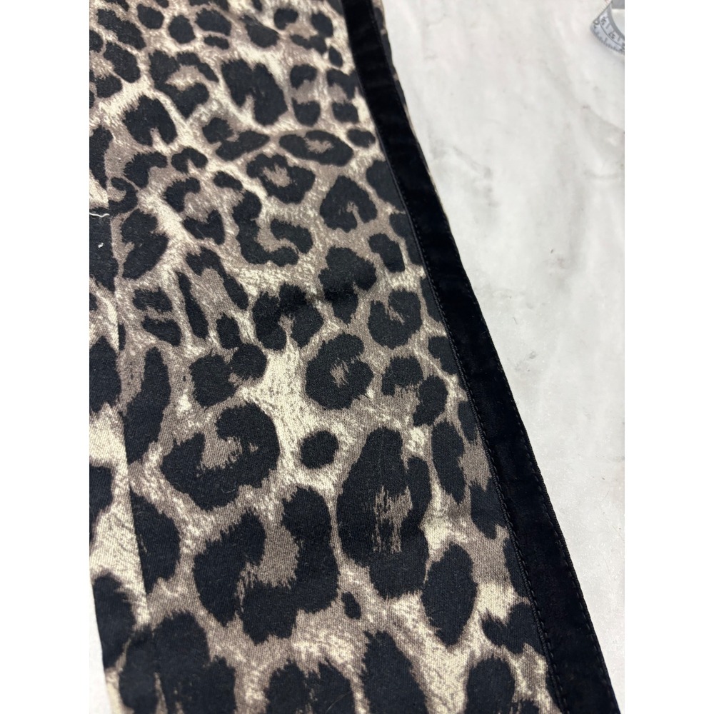 Parker Smith Night Cat Leopard Print Tuxedo Stripe Skinny Jeans Size 26 NWT - Picture 5 of 12
